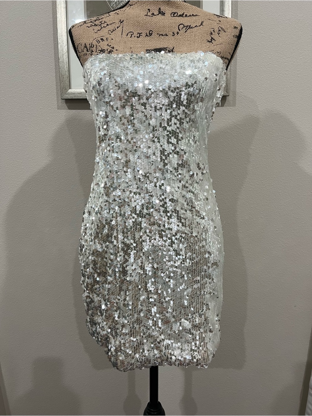 Nordstrom WAYF Jourdan Sloane Sequin Strapless Minidress NWT $89 Sz S